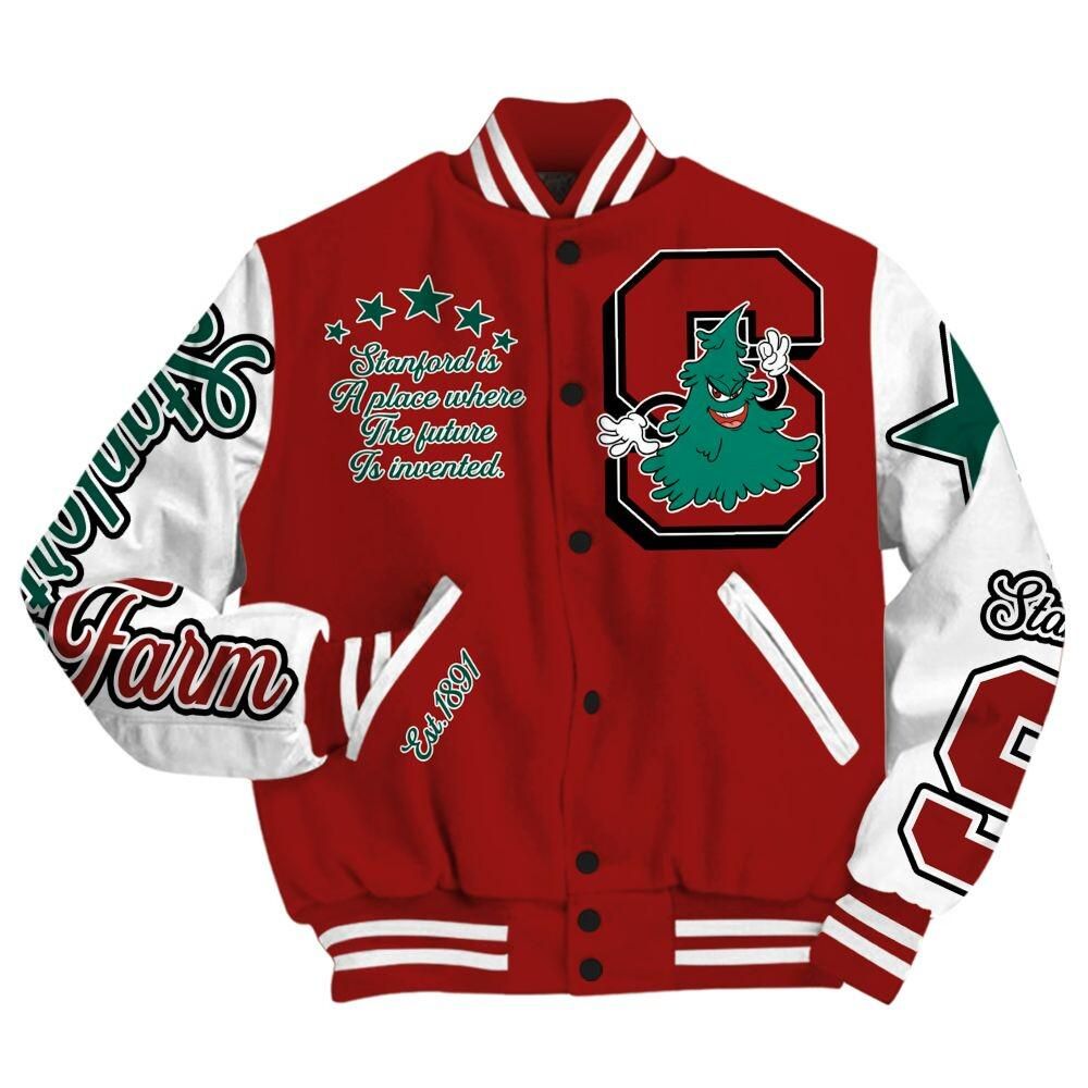 S.U Stanforte University Mascot Tree Varsity Jacket California Baseball Jacket