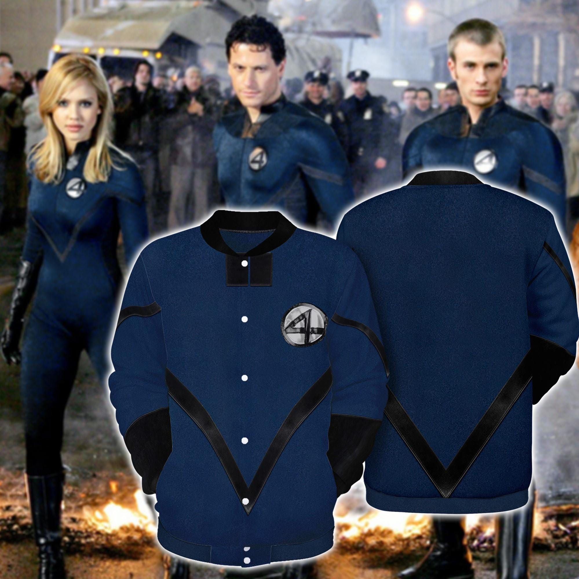 The Fantastic Four First Steps Baseball Jacket