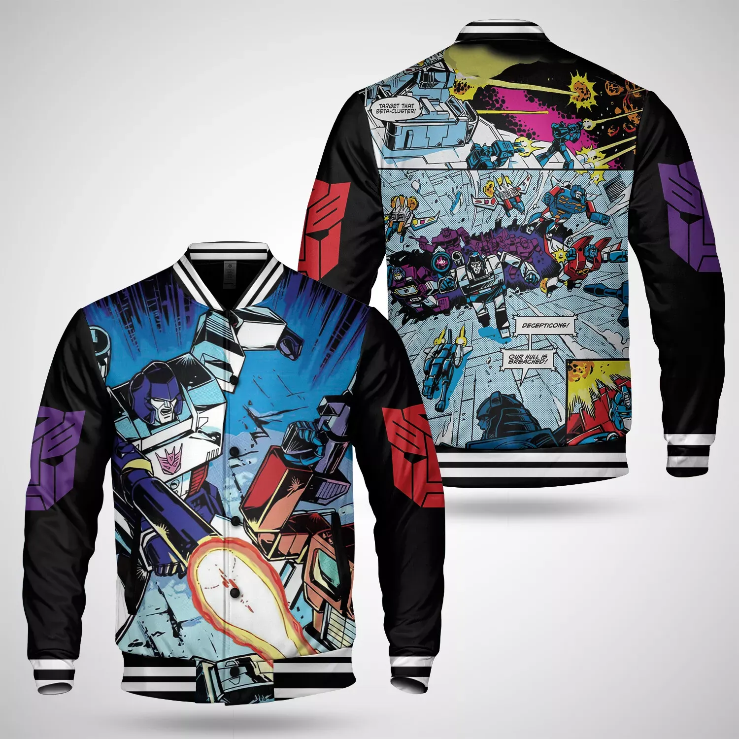 Never Too Old For Transformers Optimus Prime Megatron Autobots Baseball Jacket