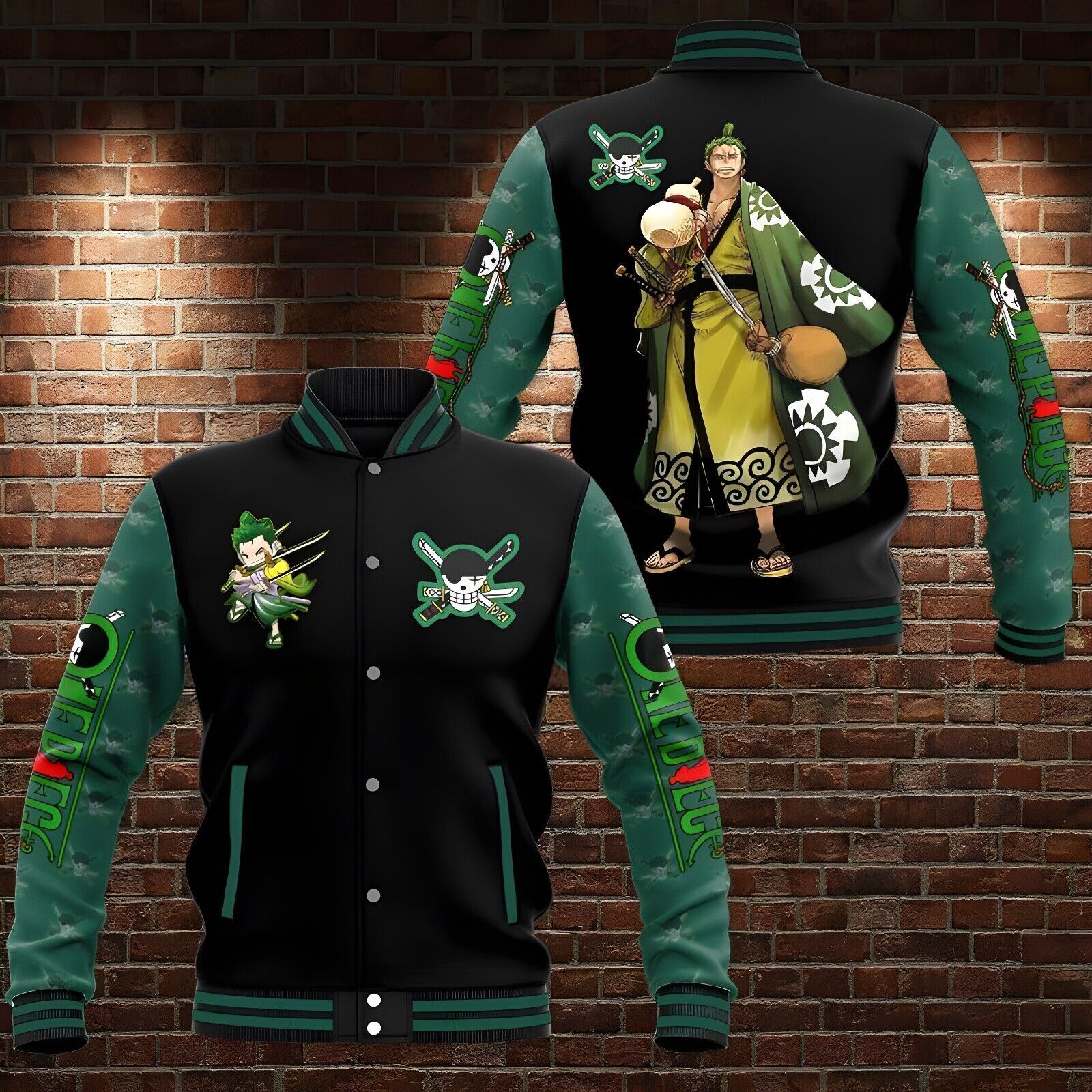 Rornoa Zoro Black Baseball Jacket Special Gift For Men Women