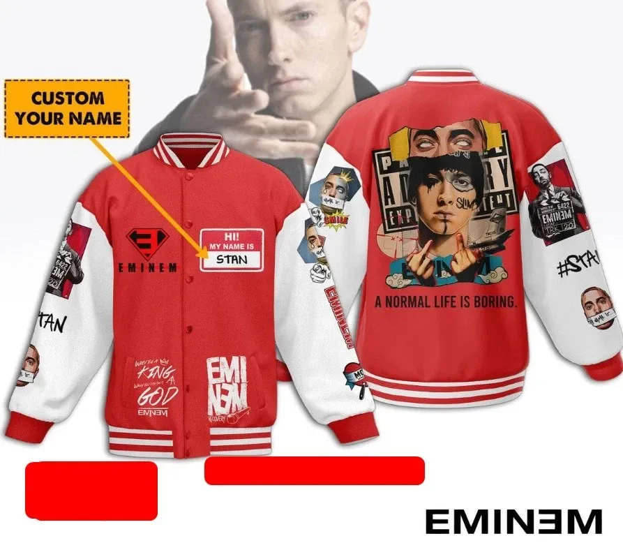 Eminem A Normal Life Is Boring Customized Baseball Jacket Good