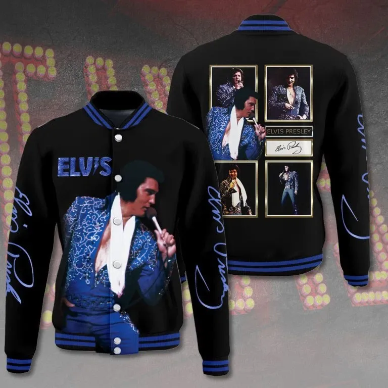 Elvis Presley Varsity Baseball Jacket Soft Touch