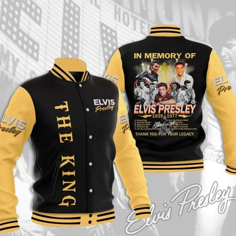 Elvis Presley Varsity Baseball Jacket Special Gift For Men Women