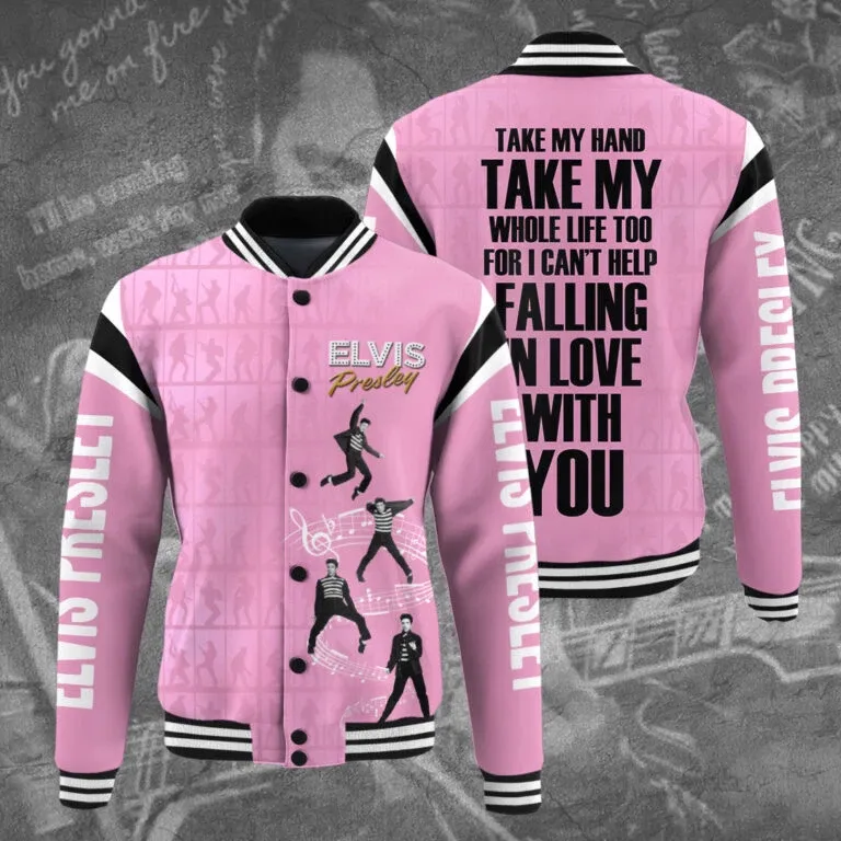 Elvis Presley Varsity Baseball Jacket Regular Classic Fit
