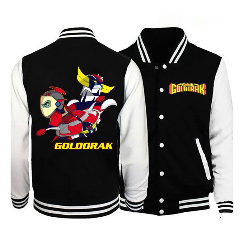 Goldorak Baseball Jacket Collar Varsity Cut For Men Women