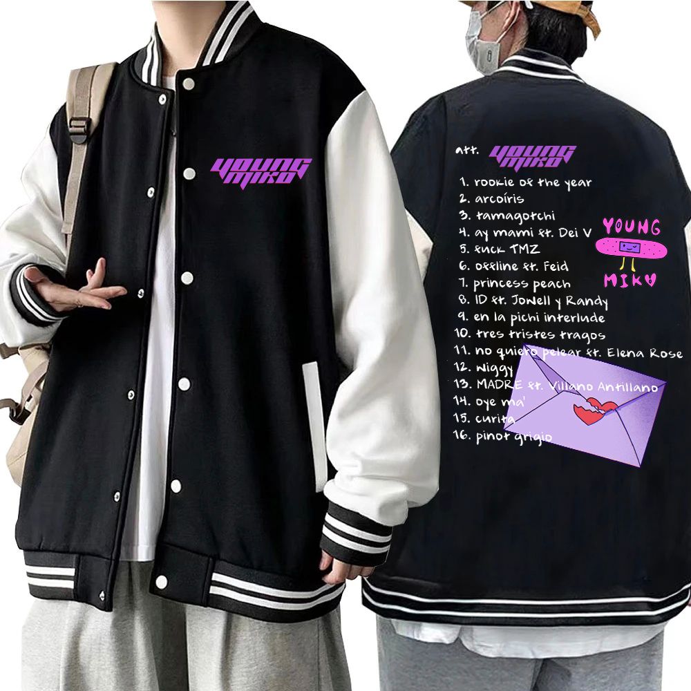 Young Miko Baseball Jacket Collar Varsity Cut For Men Women