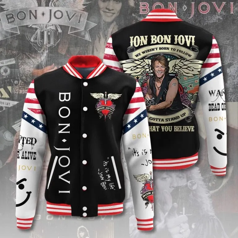 Rock Band Varsity Baseball Jacket Special Gift For Men Women