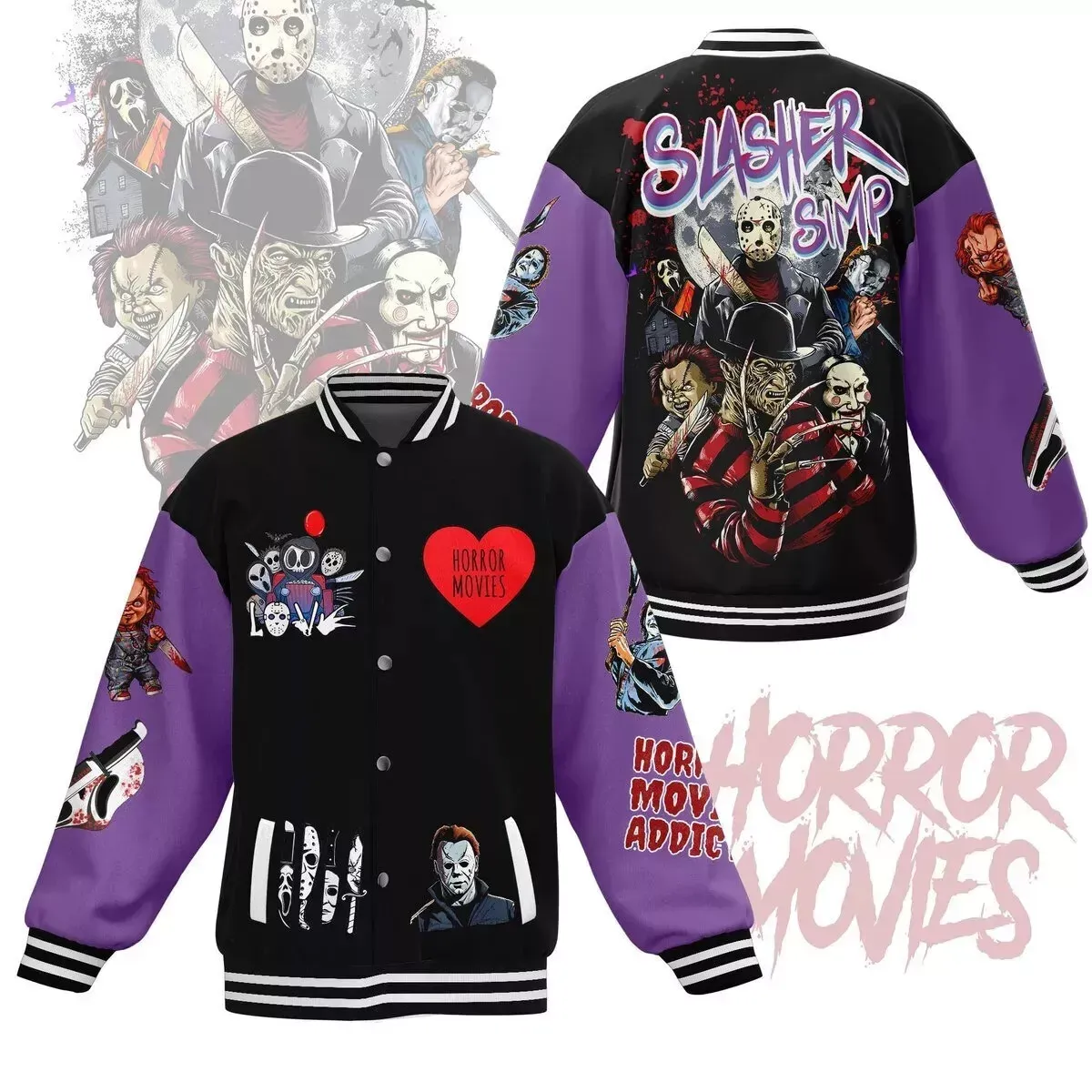 Horror Movies Slasher New Baseball Jacket For Fan