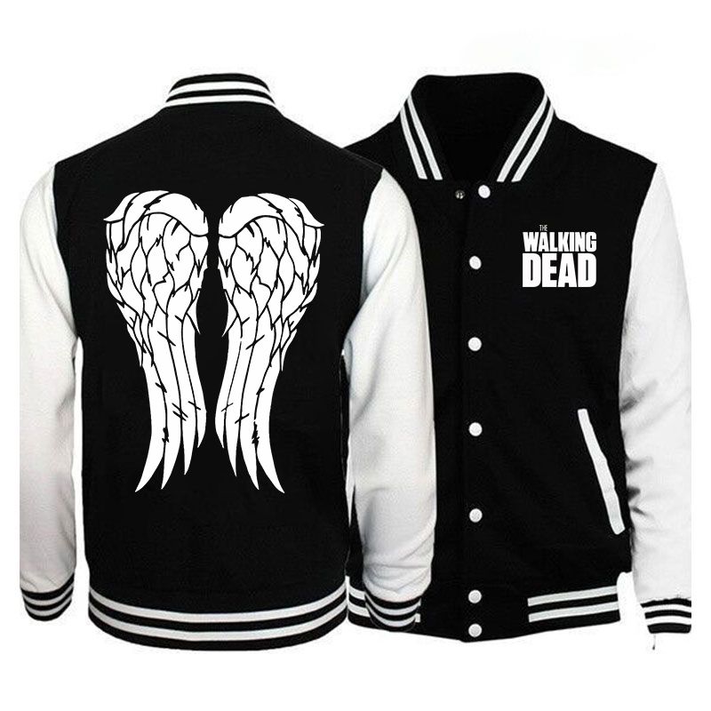 Tv The Walking D Printed Baseball Jacket