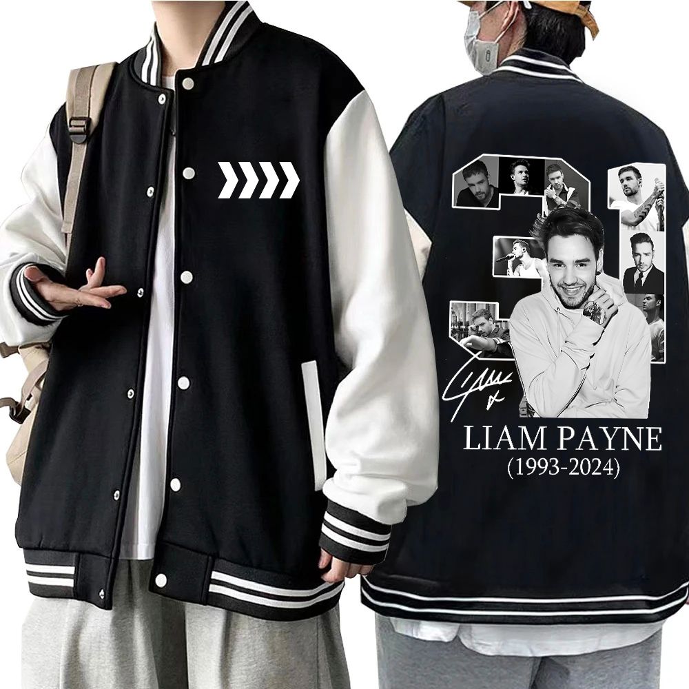Liam Payne Rest In Music Baseball Jacket