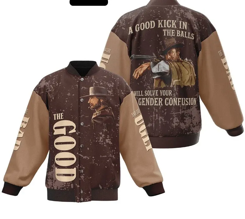 The Good The Bad And The Ugly Clint Eastwood Movies Baseball Jacket