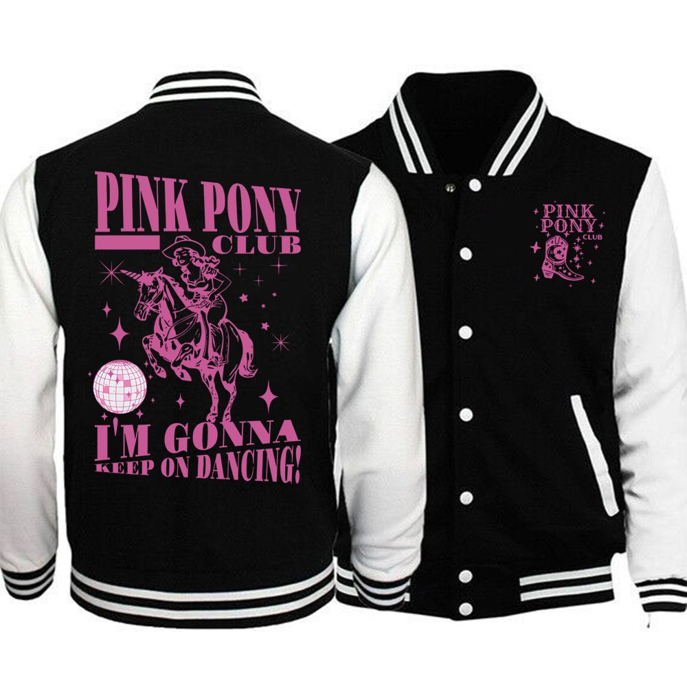 Chappell Roan Pink Pony Club Baseball Uniform Jacket