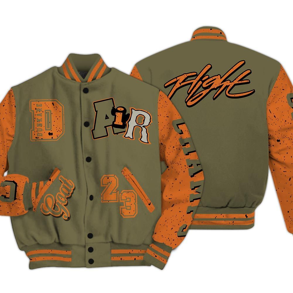 Olive 5S Shirt Varsity Jacket Air Number 23 Goat Baseball Varsity Jacket Casual Outfit