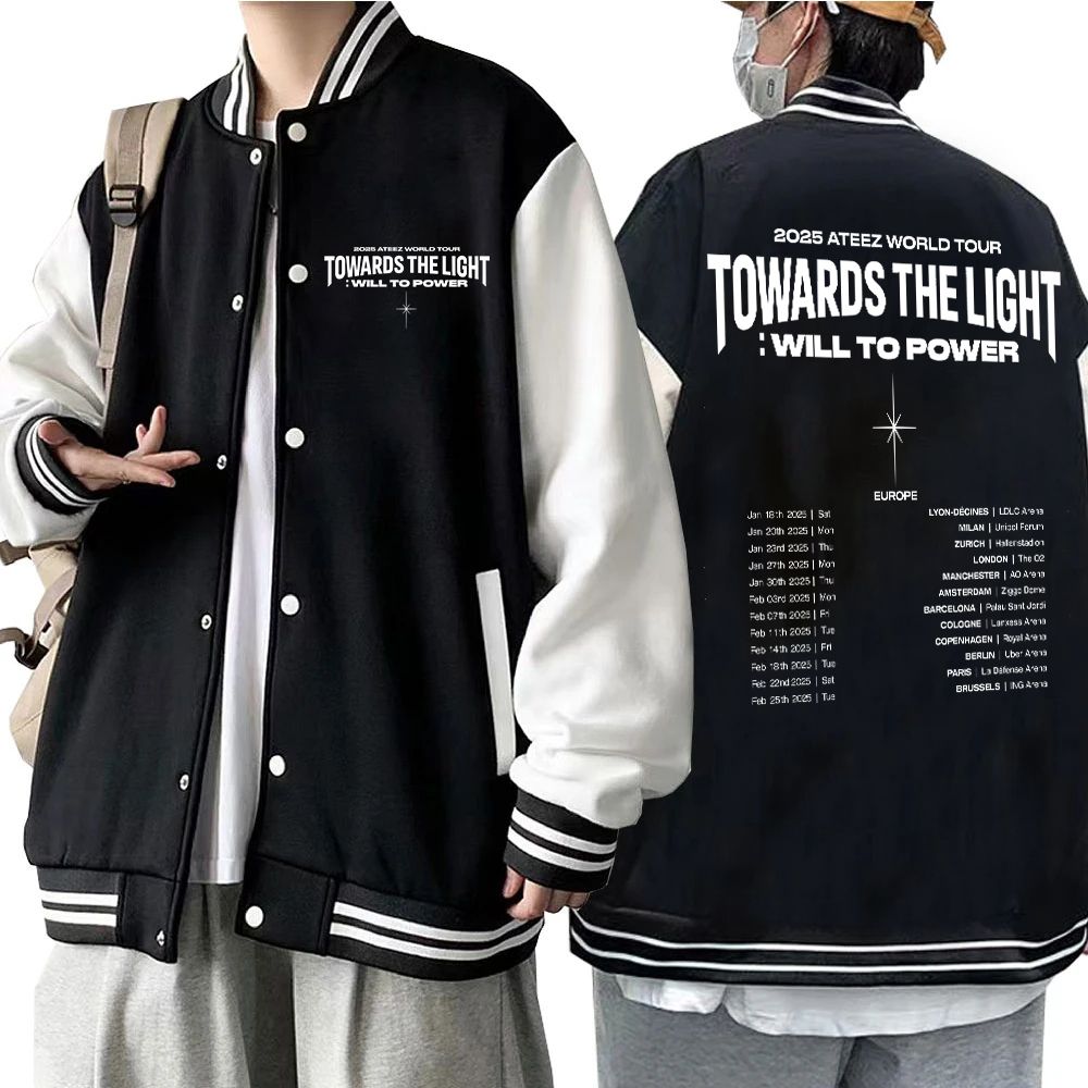 2025 Ateez World Tour Towards The Light: Will To Power Baseball Uniform Jacket
