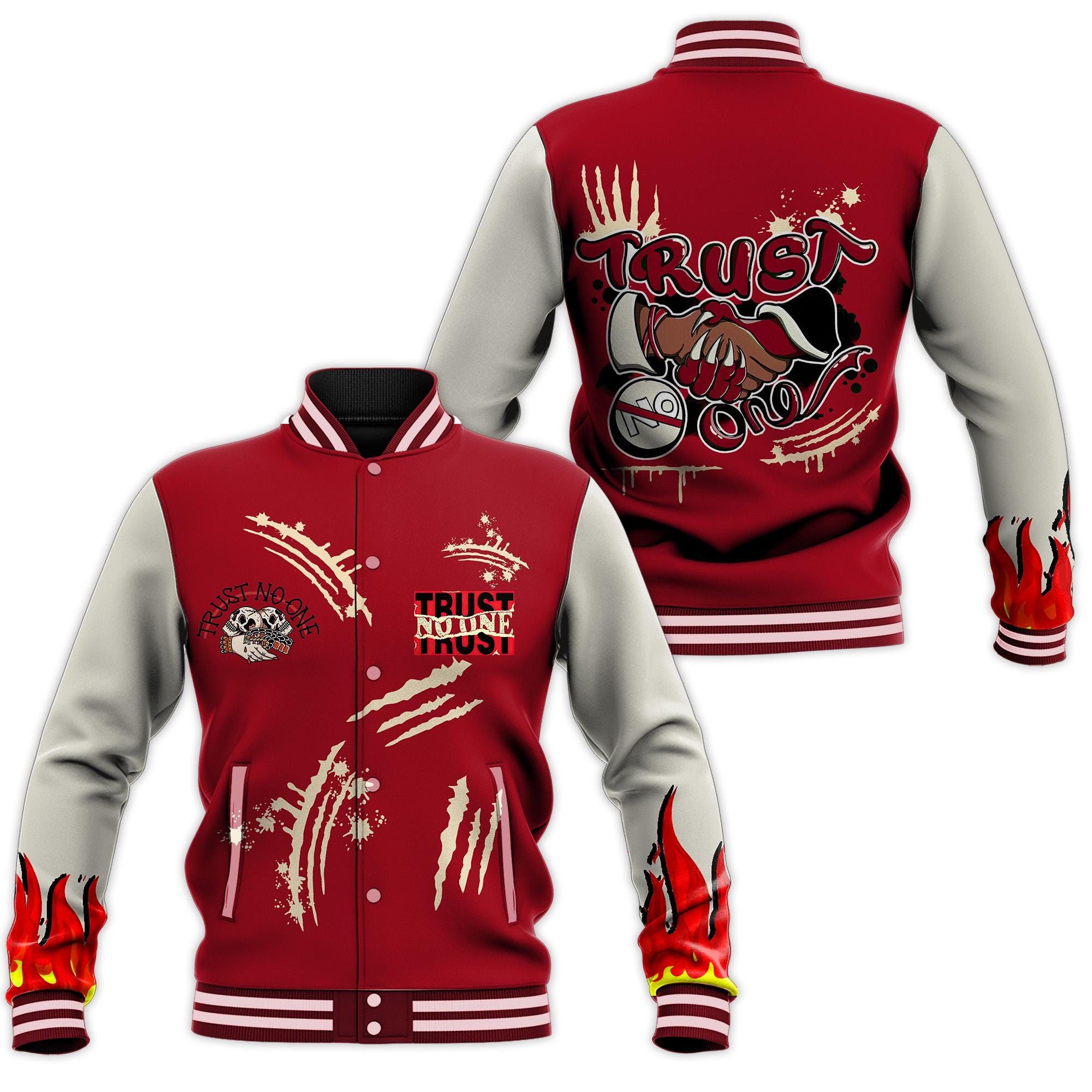 Trust No One Snake Hiphop Baseball Varsity Jacket