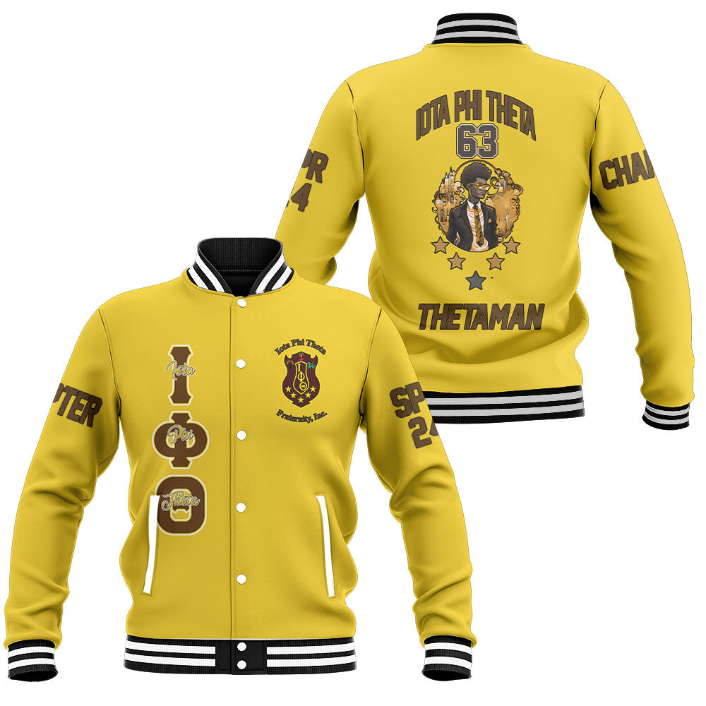 Customized Iota Phi Theta Baseball Jackets Golden The Iota Gentlement Style