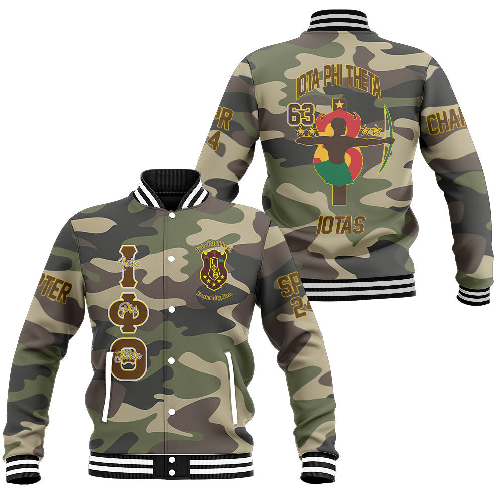 Customized Iota Phi Theta Baseball Jackets Camouflage The Iota Man Style