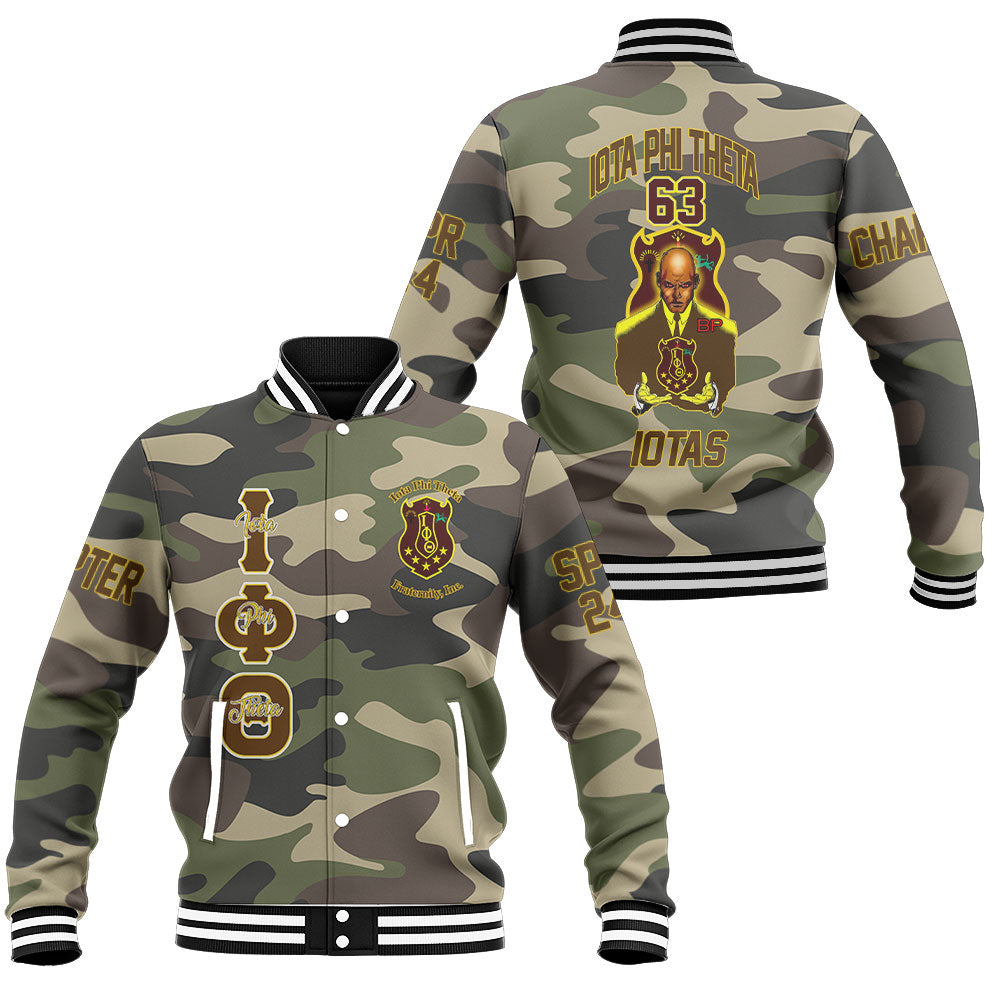 Customized Iota Phi Theta Baseball Jackets Camouflage The Mistery Iota Man Style