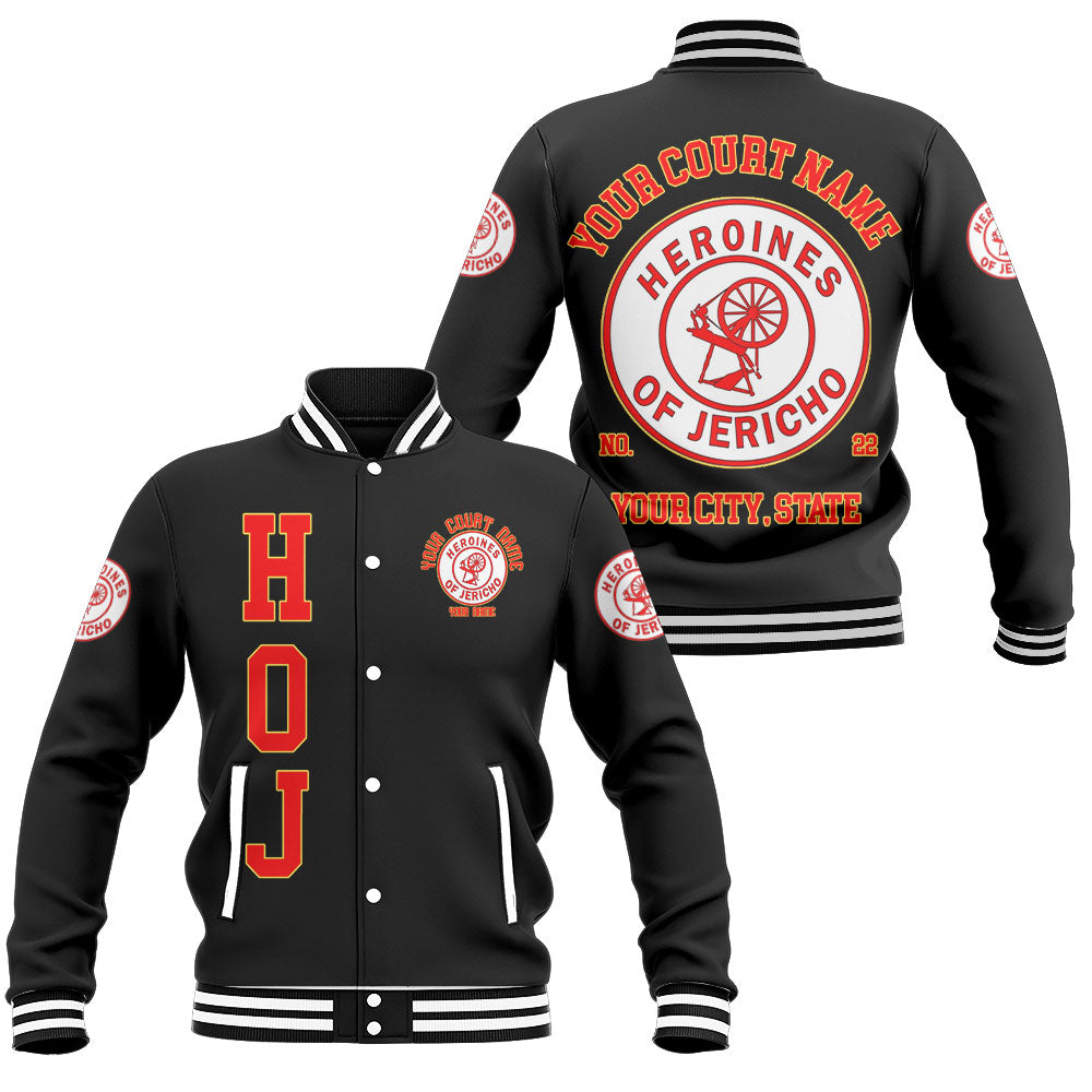 Customized Heroines Of Jericho Baseball Jackets Black Basic Style