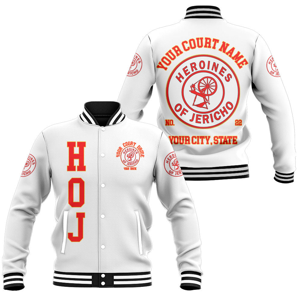 Customized Heroines Of Jericho Baseball Jackets White Basic Style