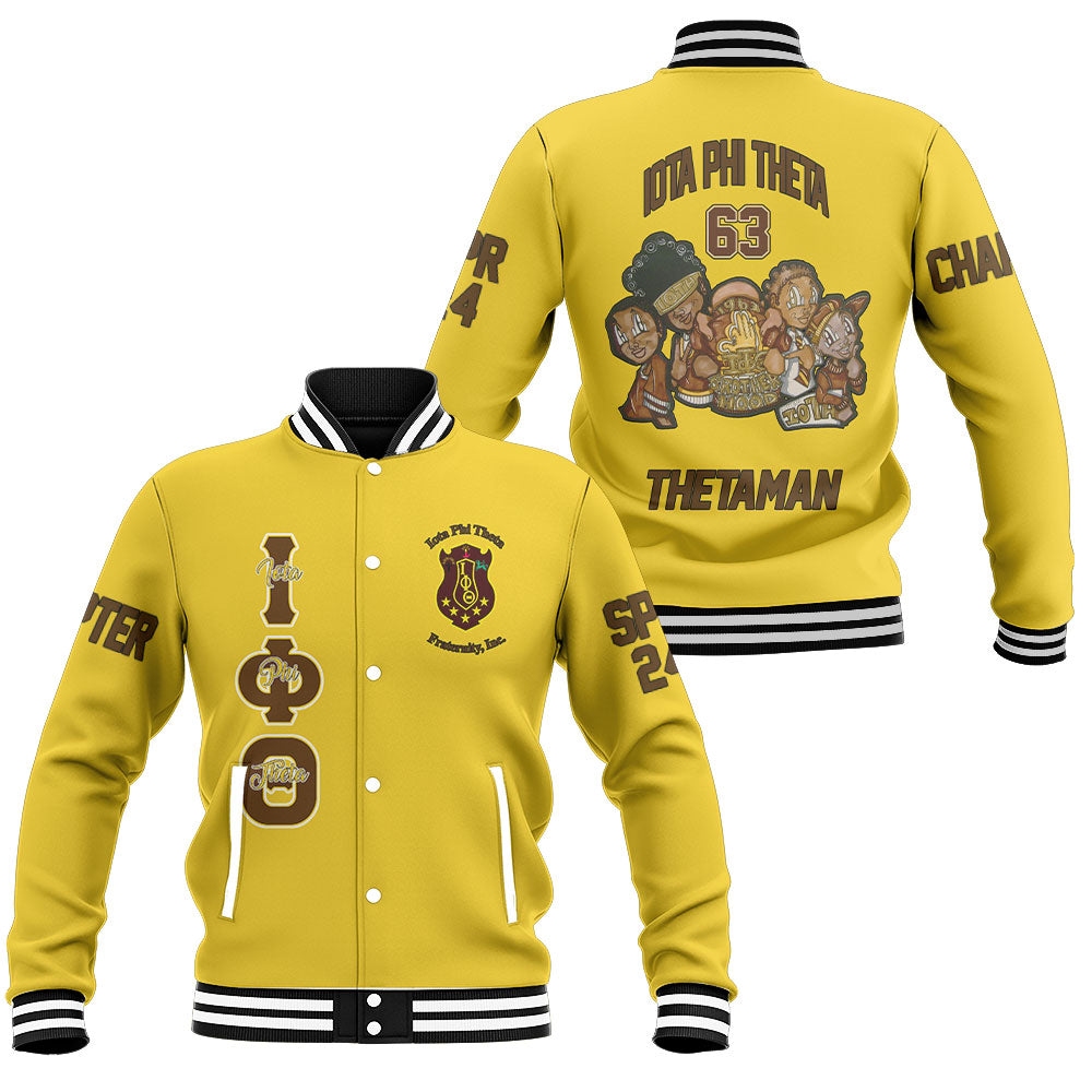 Customized Iota Phi Theta Baseball Jackets Golden Iota Brother