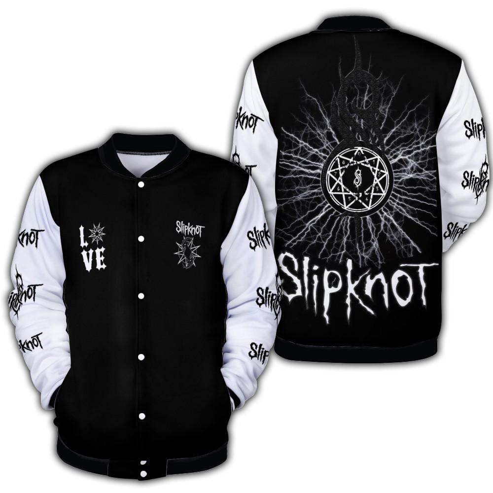 Slipknot Music Band Fan Gift Slipknot Logo Love Slipknot Baseball Jacket