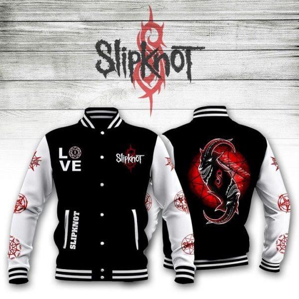 Slipknot Music Band Slipknot Goat Logo Love Slipknot Band Baseball Jacket