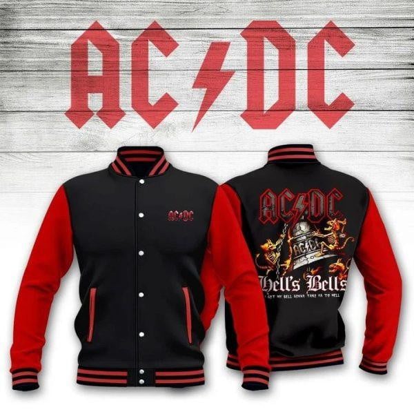 Acdc Music Band Acdc Hells Bells Baseball Jacket