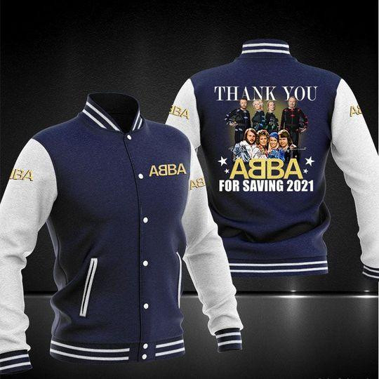 Abba Music Band Abba Thank You For Saving Baseball Jacket