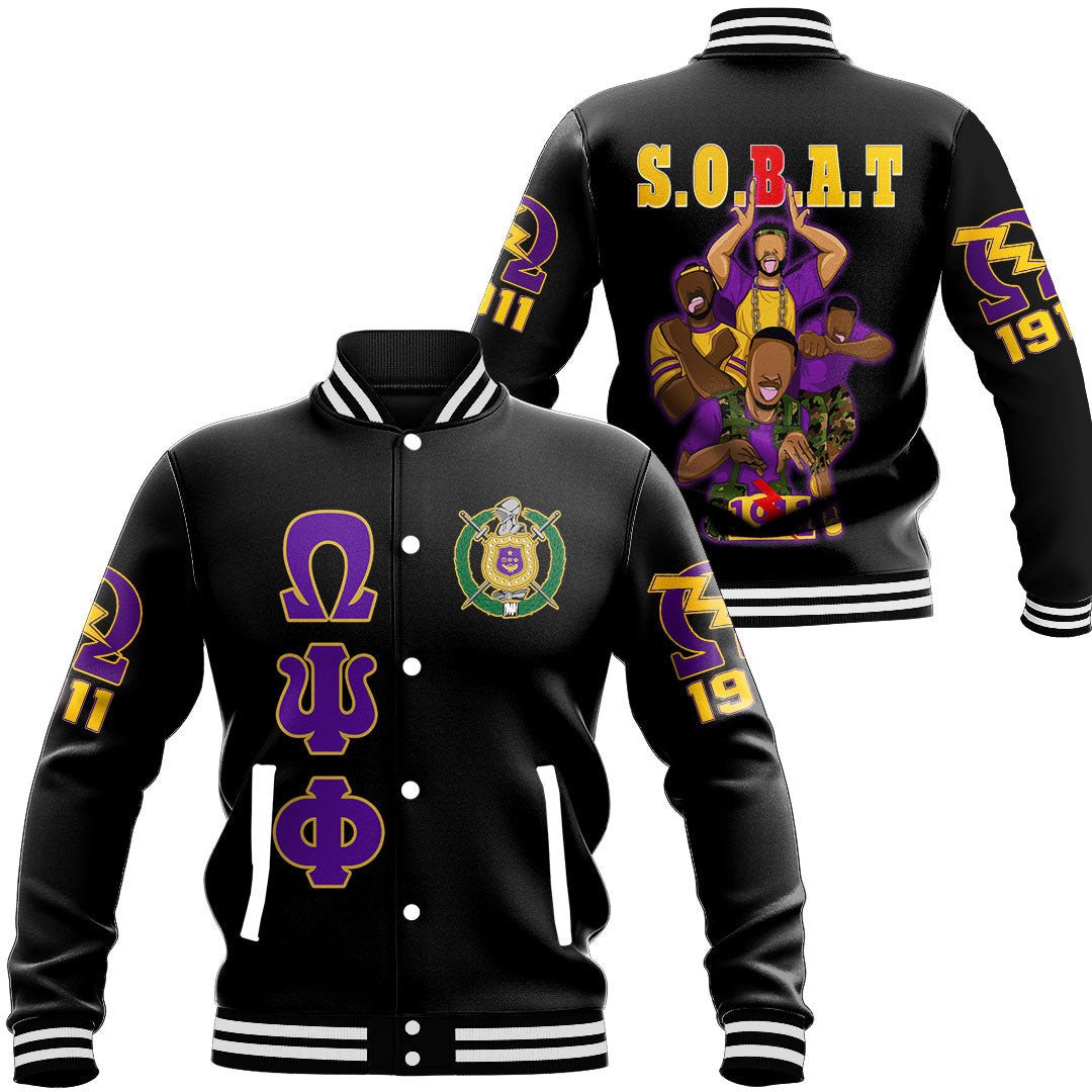 Omega Psi Phi Fraternity Baseball Jackets