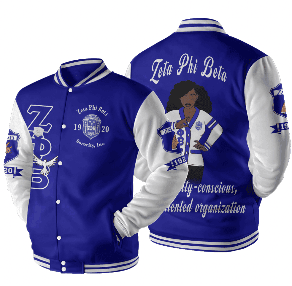 Zeta Phi Beta Sorority Motto Baseball Jackets