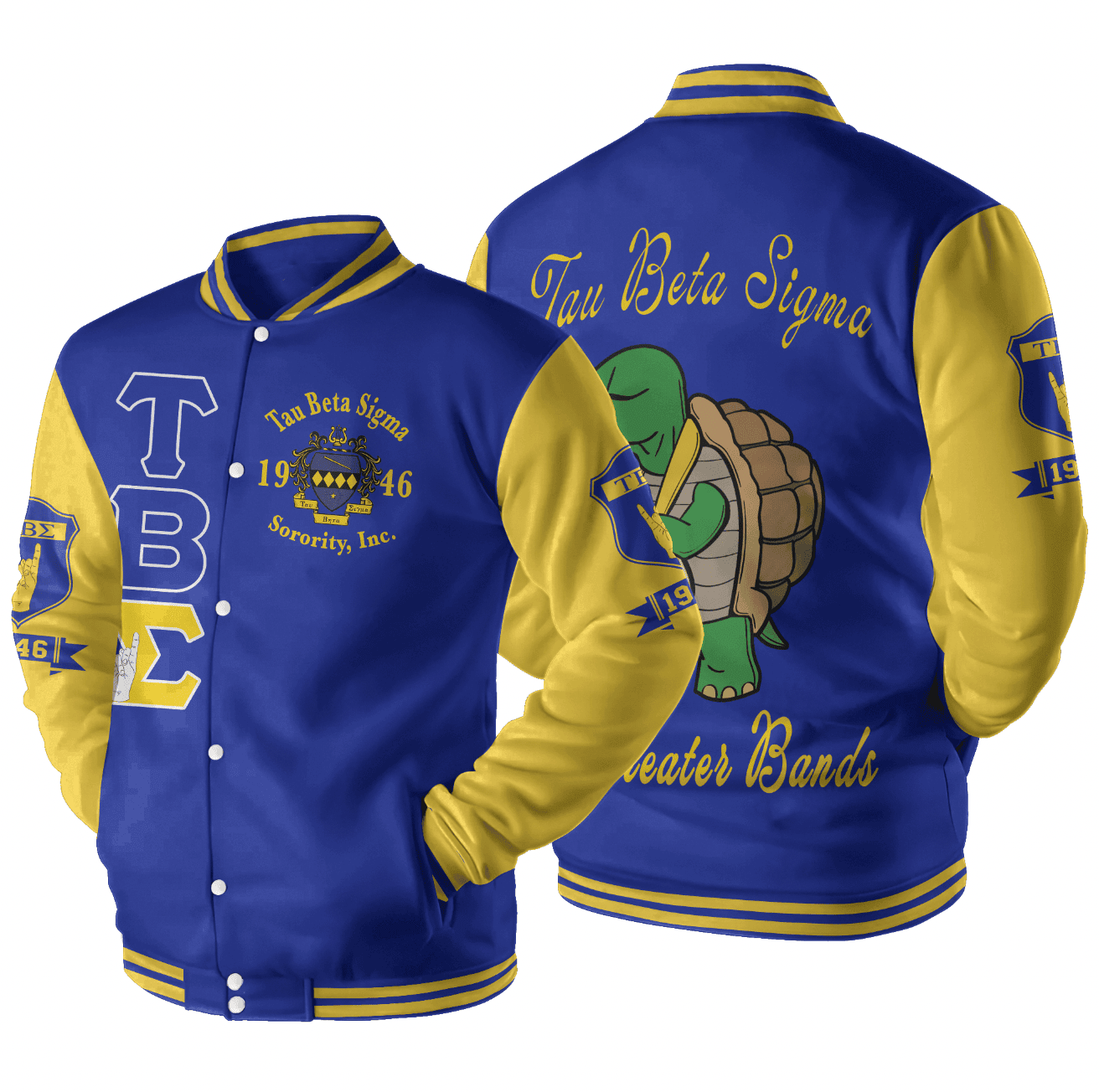 Tau Beta Sigma Sorority Motto Baseball Jackets