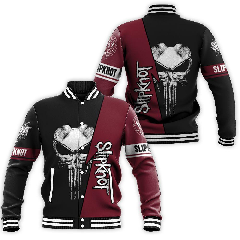 Slipknot Heavy Metal Band Skull For Fan 3D Baseball Jacket