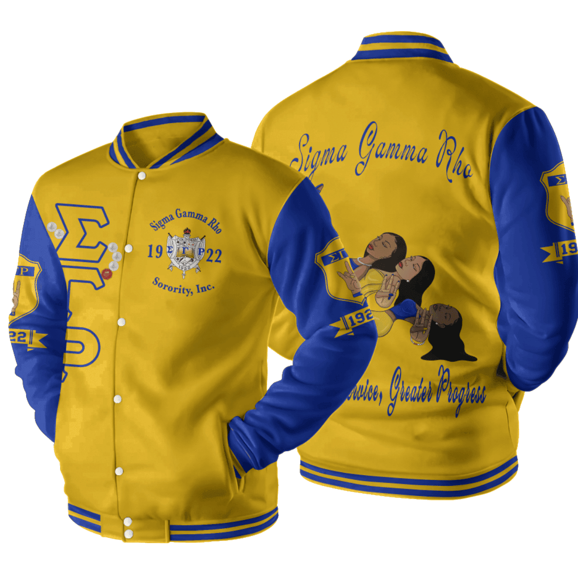Sigma Gamma Rho Sorority Motto Baseball Jackets