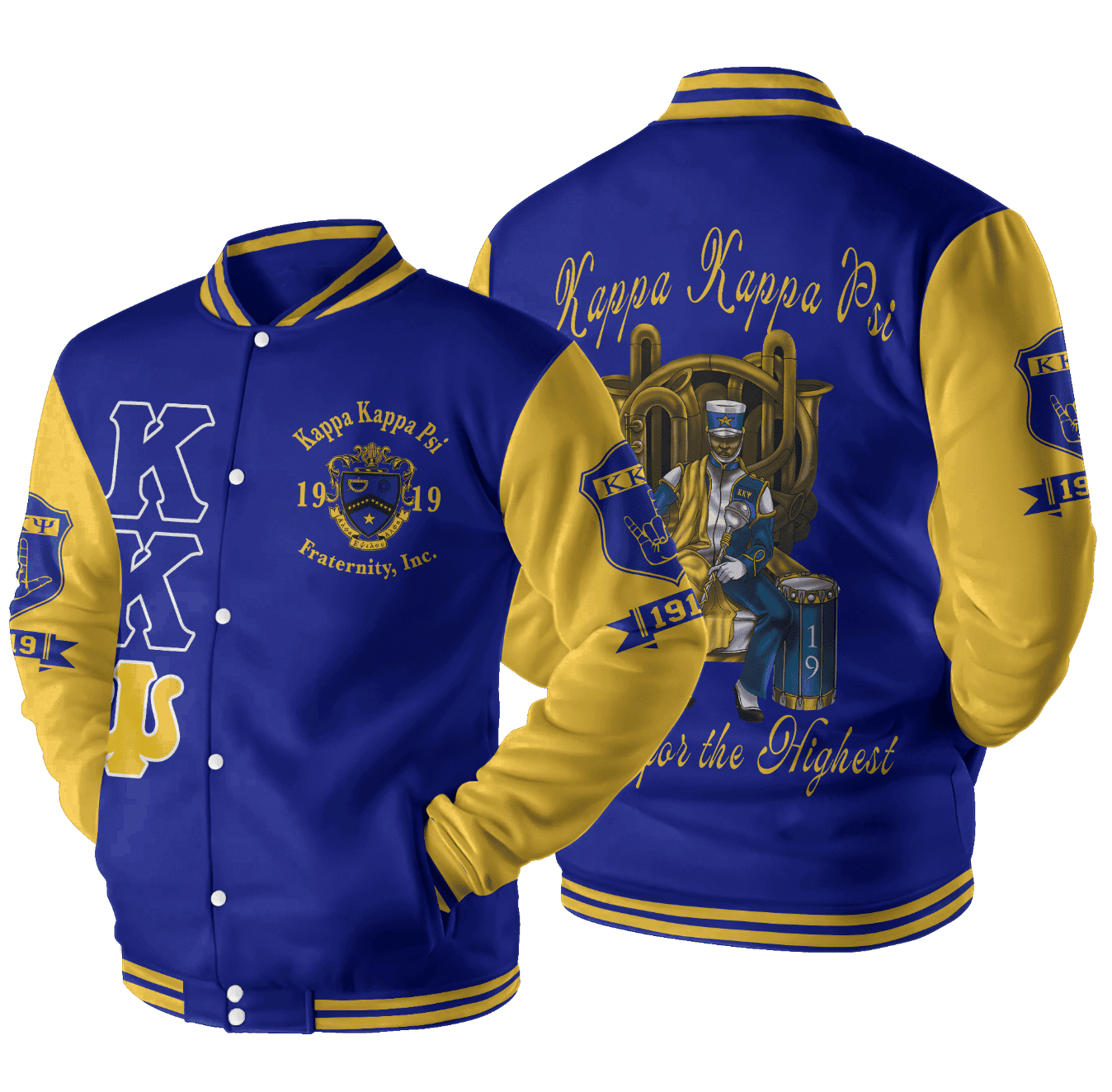 Kappa Kappa Psi Band Fraternity Motto Baseball Jackets