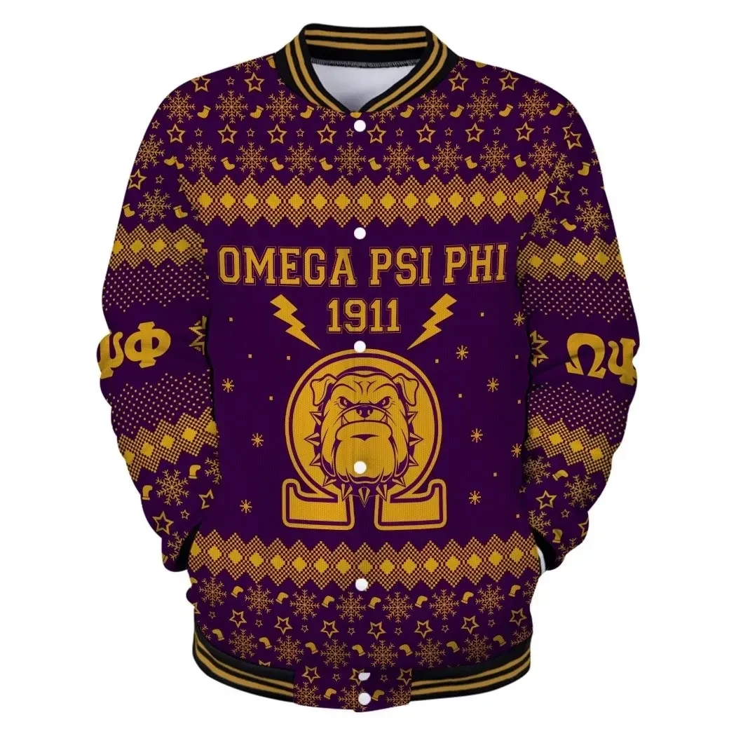 Lux Omega Psi Phi Bulldogs Thunder Christmas Baseball Jacket