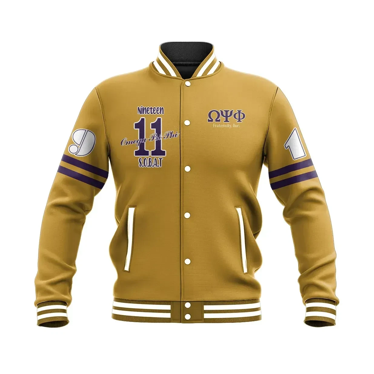 Nineteen 11 Omega Psi Phi Baseball Jacket