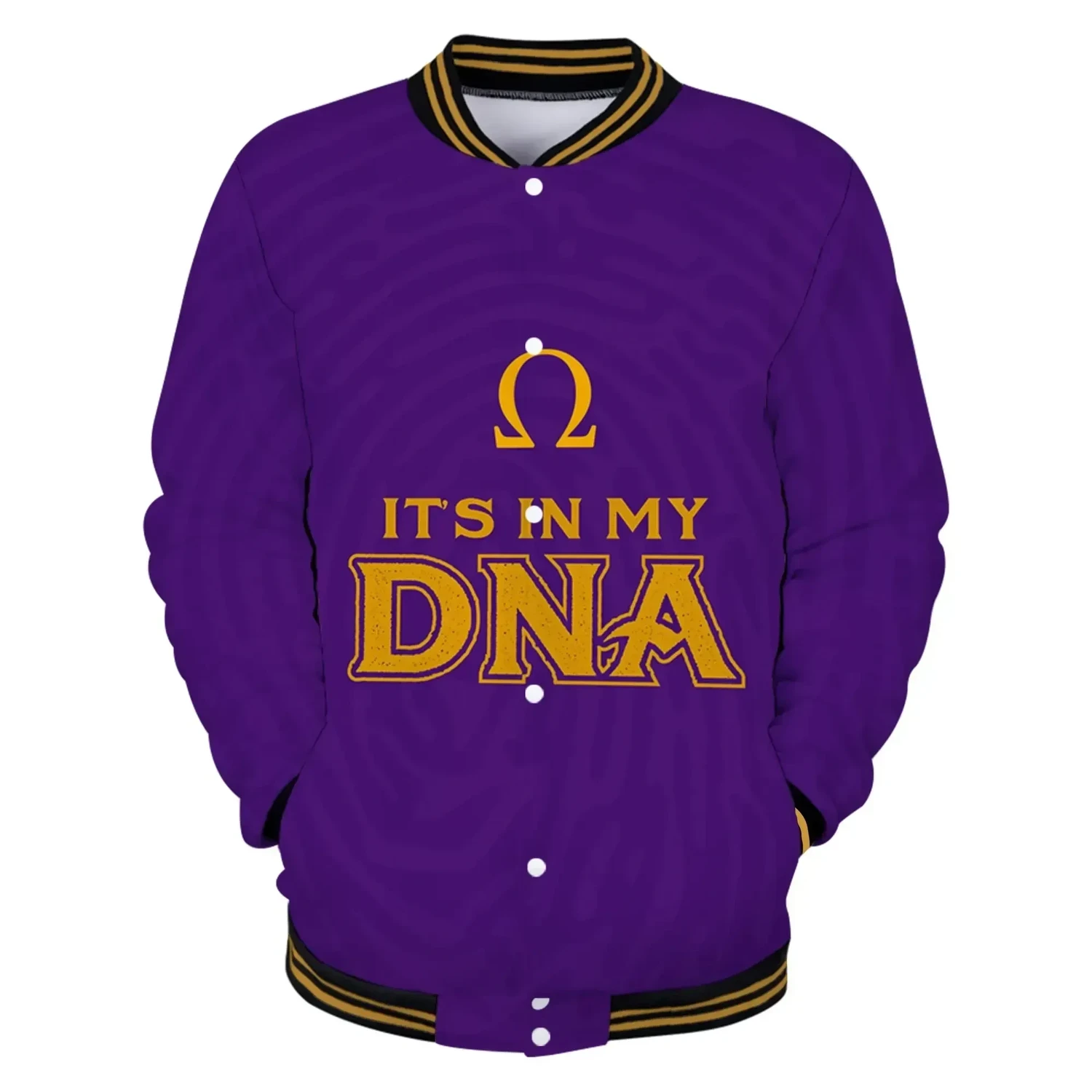 Omega Psi Phi In My Dna Baseball Jacket