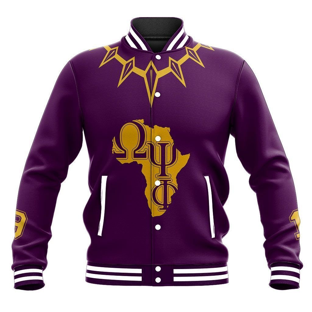 Omega Psi Phi Africa Black Panther Baseball Jacket