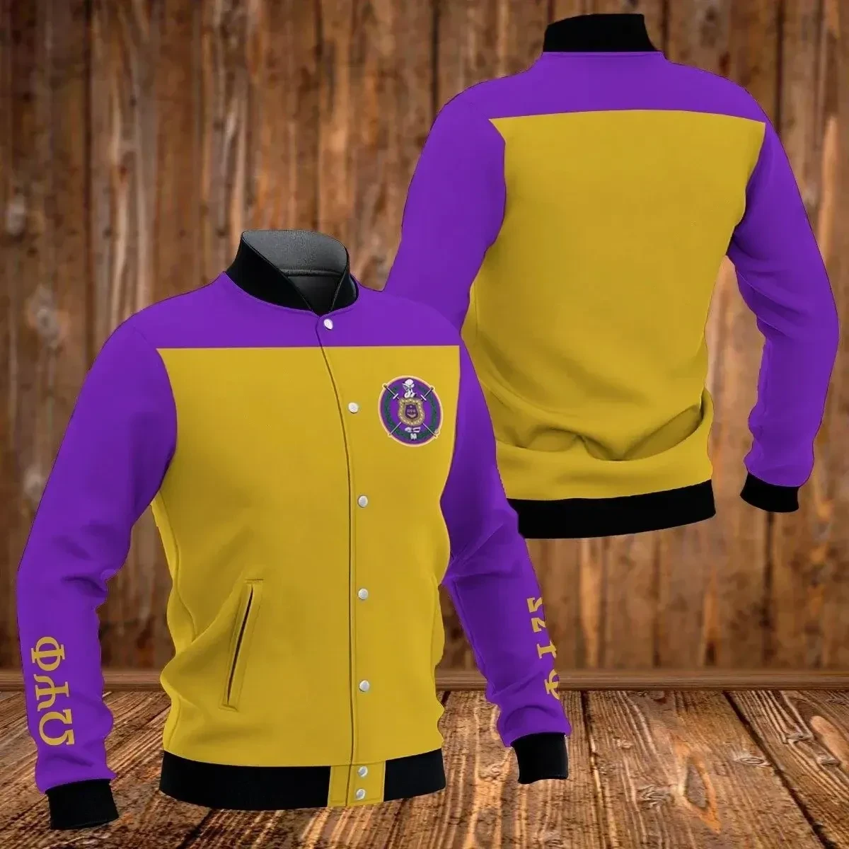 Africazone Greek Life Jacket Simple Omega Psi Phi Baseball Jacket