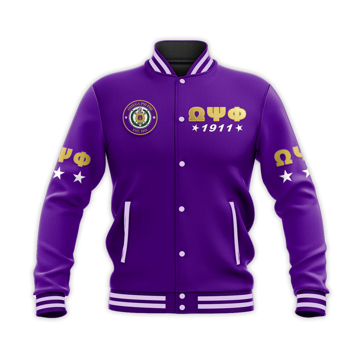 Omega Psi Phi Baseball Jacket Impressive