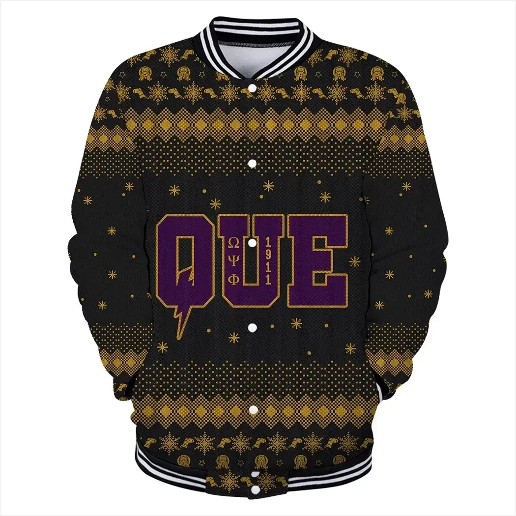 Lux Que Thunder Omega Psi Phi Baseball Jacket