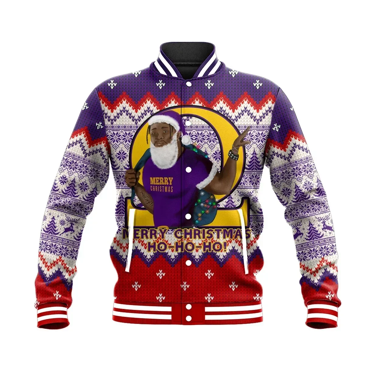 Christmas Omega Psi Phi Man Baseball Jacket