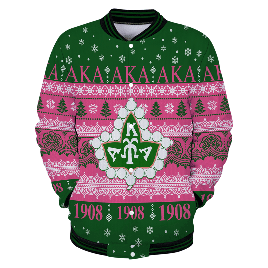 Gette Jacket Aka Sorority Ivy Leaf Christmas Baseball Jackets
