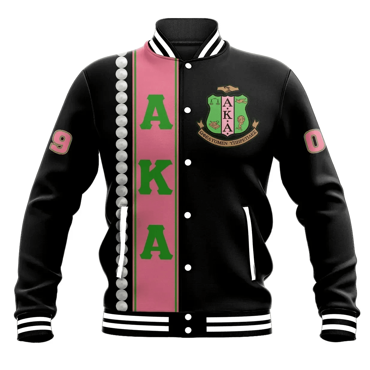 Gette Jacket Aka Sorority Pearl Baseball Jacket Cato Style