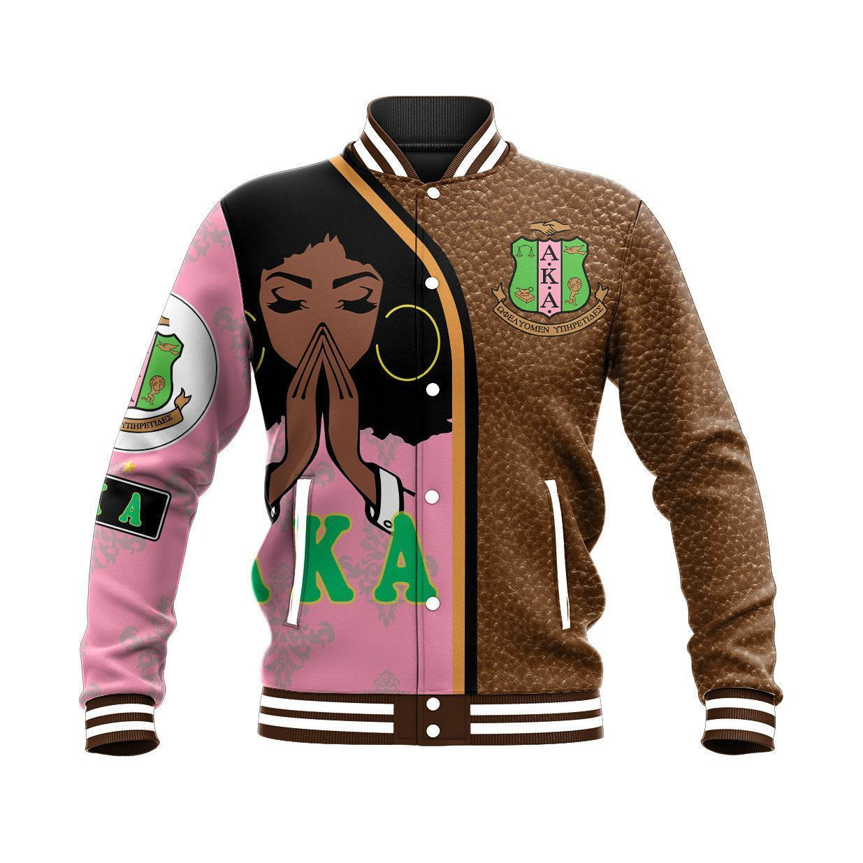 Gette Jacket Pray Girl Aka Sorority Baseball Jacket
