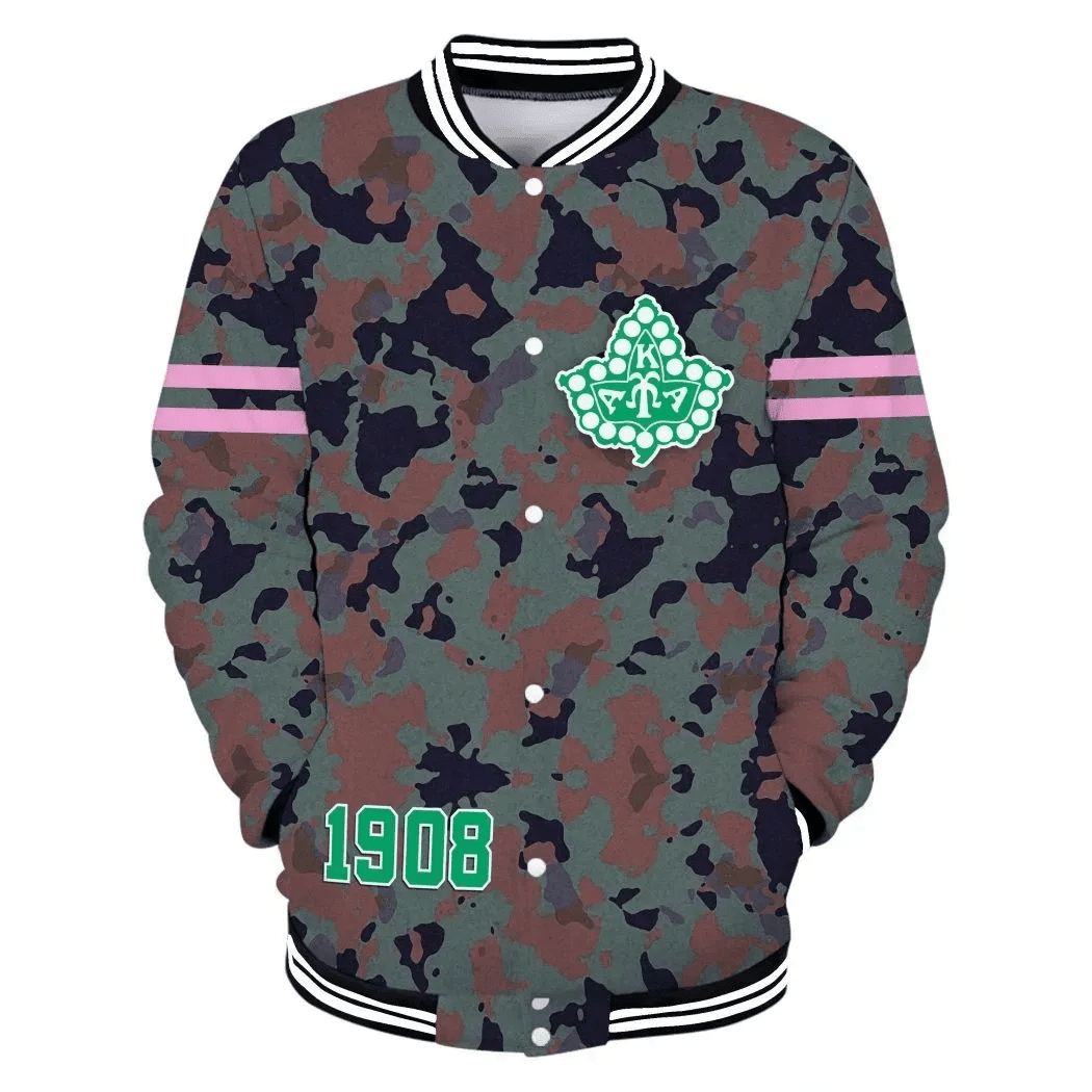 Gette Jacket Military Aka Sorority Girl Baseball Jacket