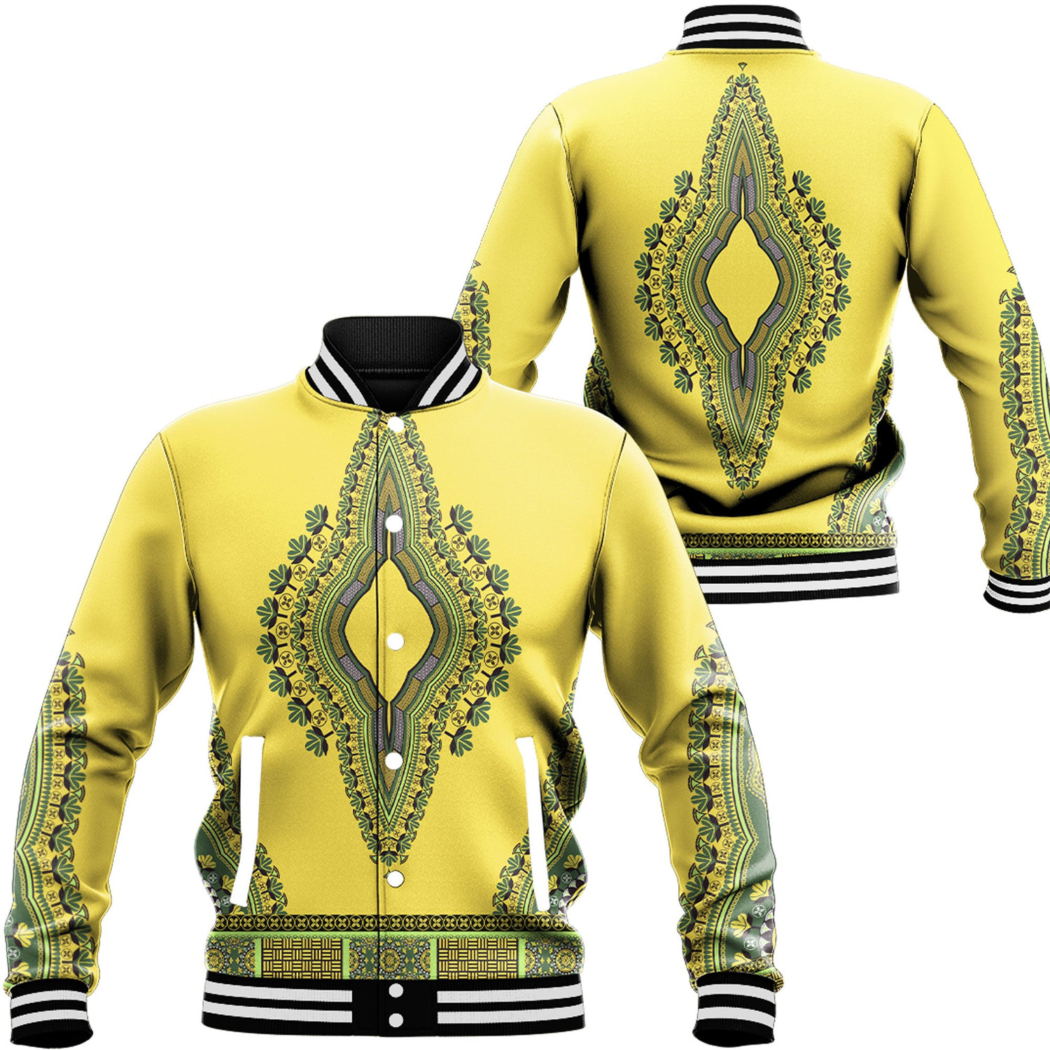 Africa Neck Dashiki Baseball Jackets Button For Men Women