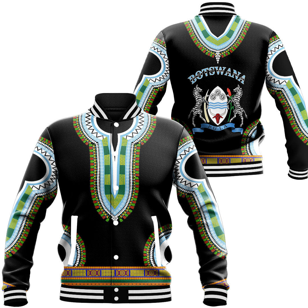 Botswana Baseball Jackets Button For Men Women