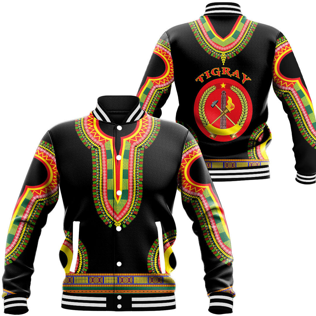 Tigray Baseball Jackets Button For Men Women